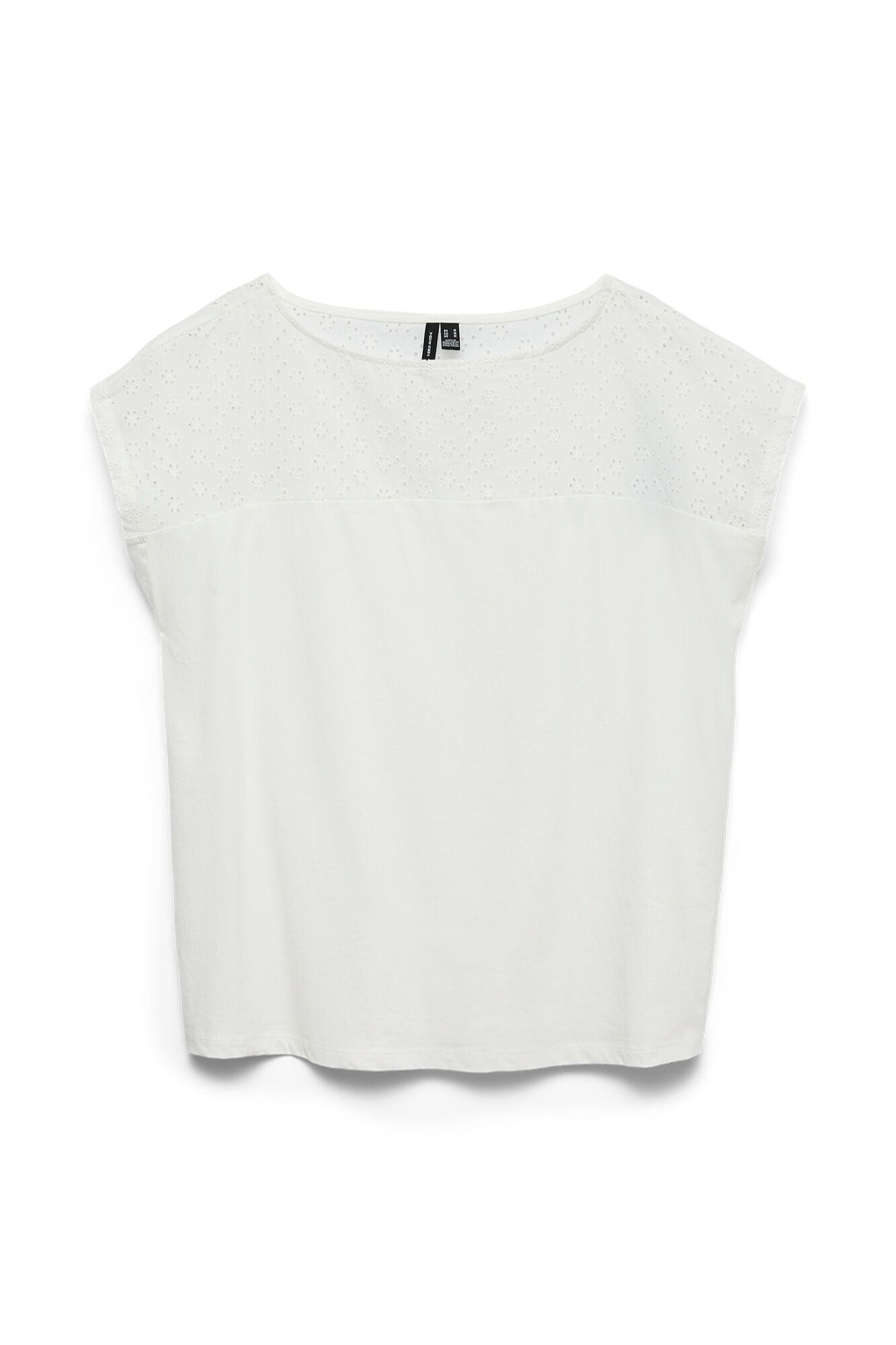 Vero Moda Top de manga curta com detalhes vazados