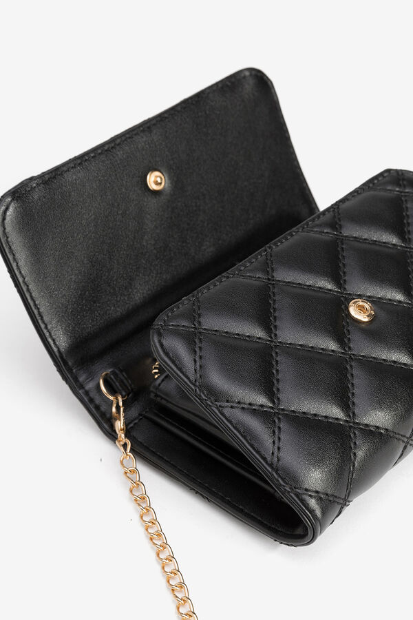 Vilanova Monedero Bandolera Acolchado Negro