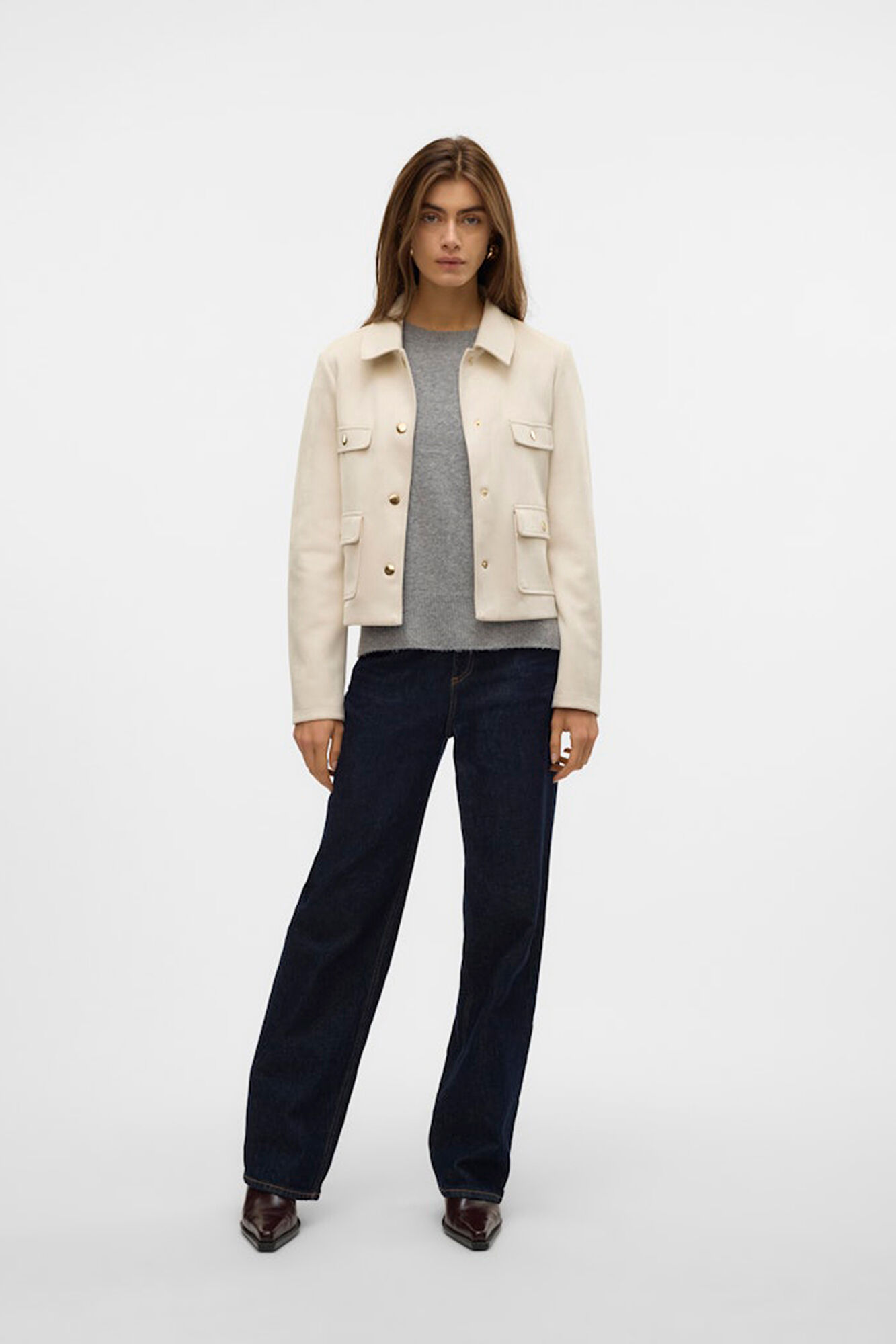 Vero Moda Blus&atilde;o efeito camur&ccedil;a