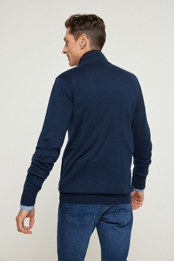 Jack & Jones Camisola gola alta fecho-&eacute;clair Azul