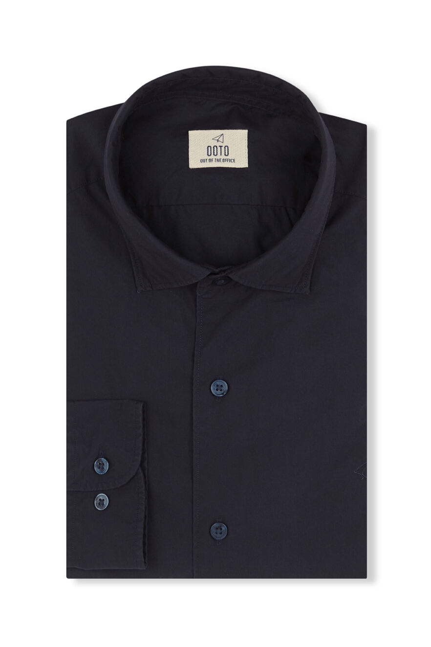 OOTO Camisa de popelina lisa