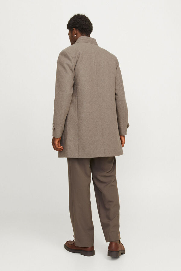 Jack & Jones Abrigo corto de lana con cuello alto Beige