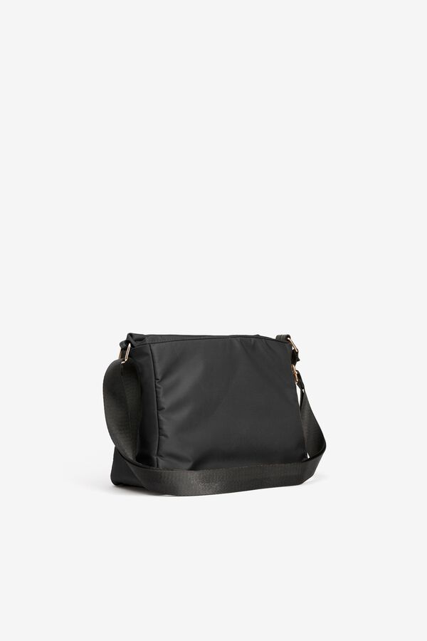 Vilanova Bolso de Nylon Acolchado con Parche Negro