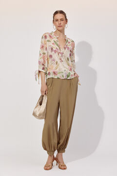 Cortefiel Blusa estampada lazada