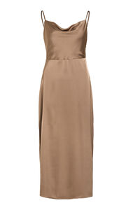 Vila Vestido midi satinado de fiesta