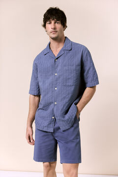 OOTO Camisa estructura lisa manga corta