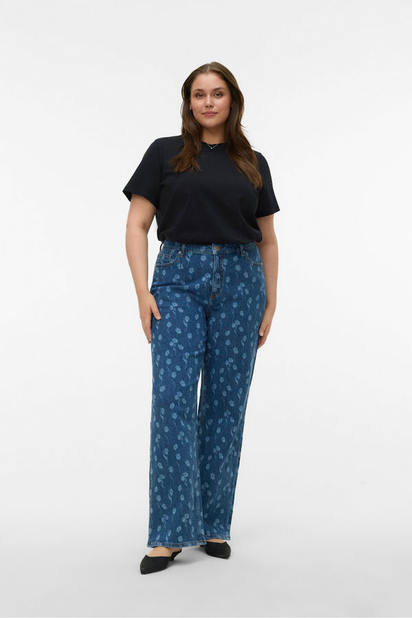 Vero Moda Curve Vaqueros anchos talla grande Azul