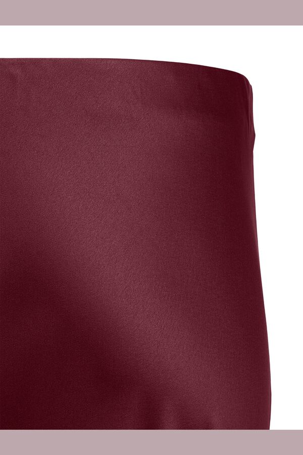 Vero Moda Curve Falda midi satinada Granate