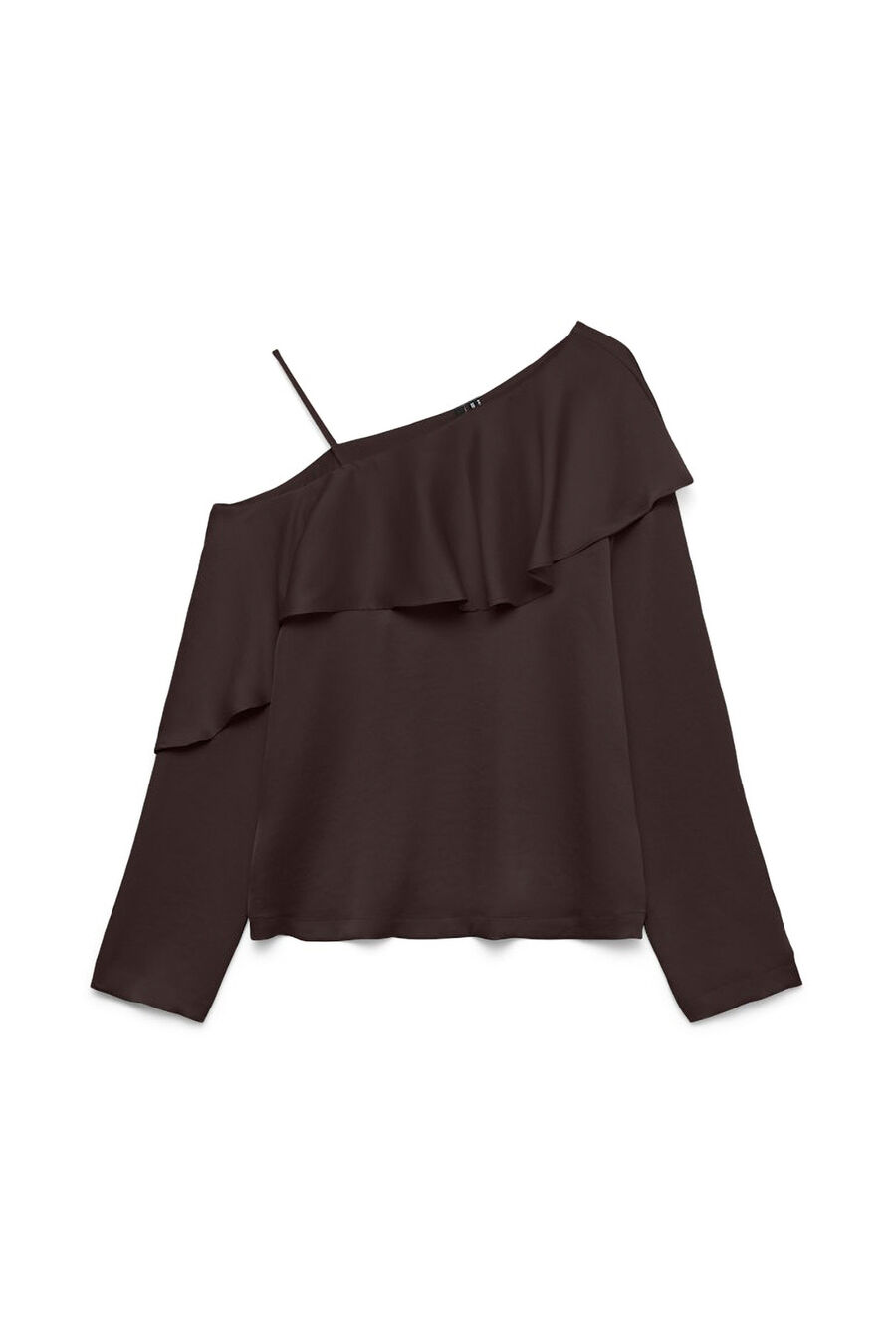 Top asimétrico manga larga