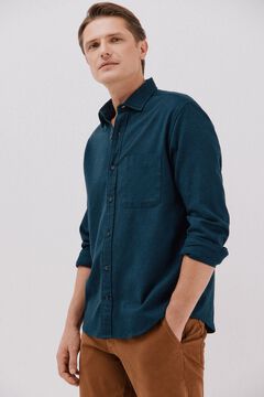 Cortefiel Camisa franela espiga