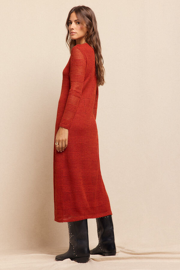 Slowlove Vestido estructura r&uacute;stica Orange