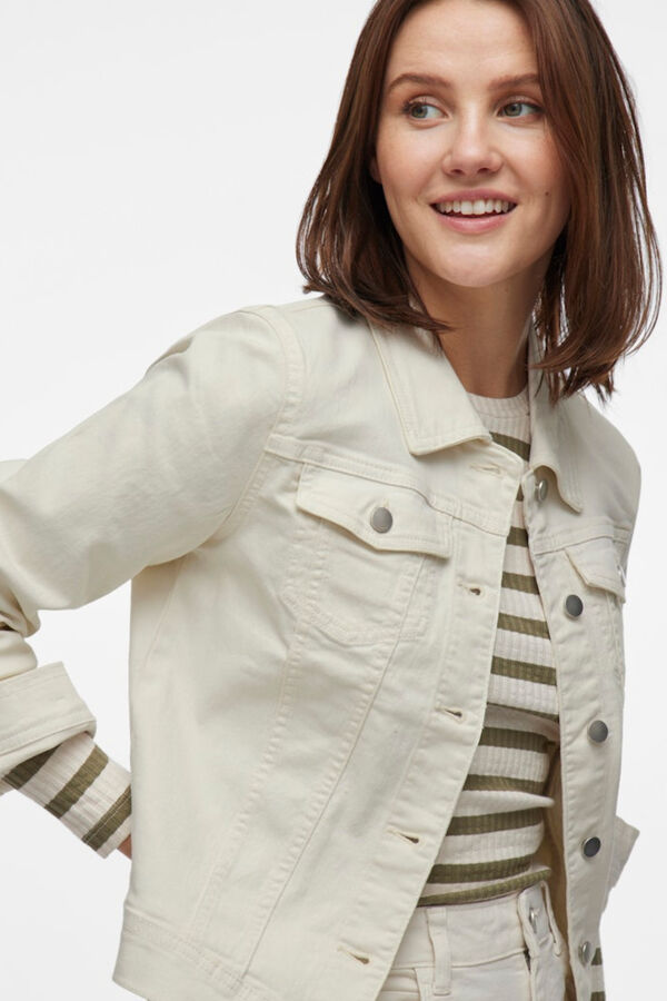 Vila Cazadora vaquera de algod&oacute;n Blanco