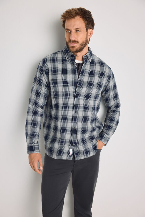 Jack & Jones Camisa regular aos quadrados Azul