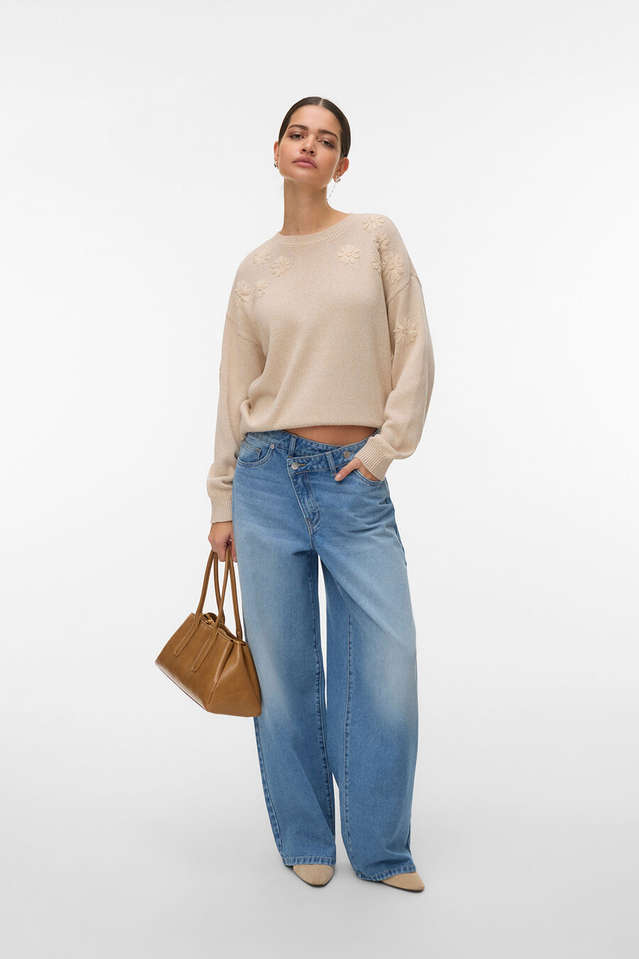 Jersey de punto con bordados