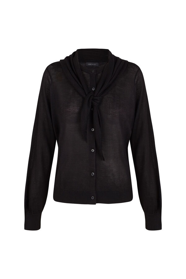 Cortefiel Chaqueta b&aacute;sica punto Negro