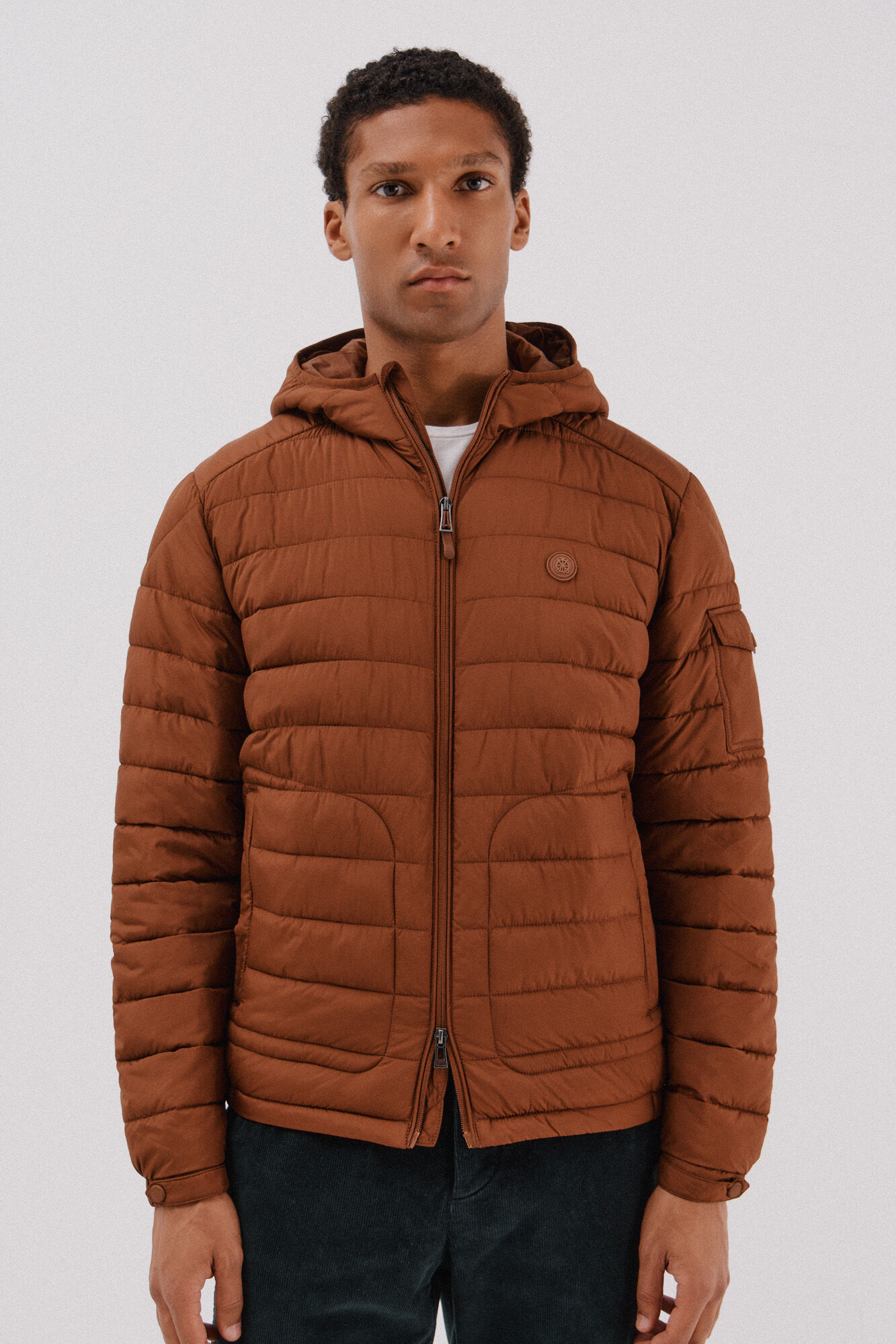 Cortefiel Cazadora acolchada ultralight con capucha