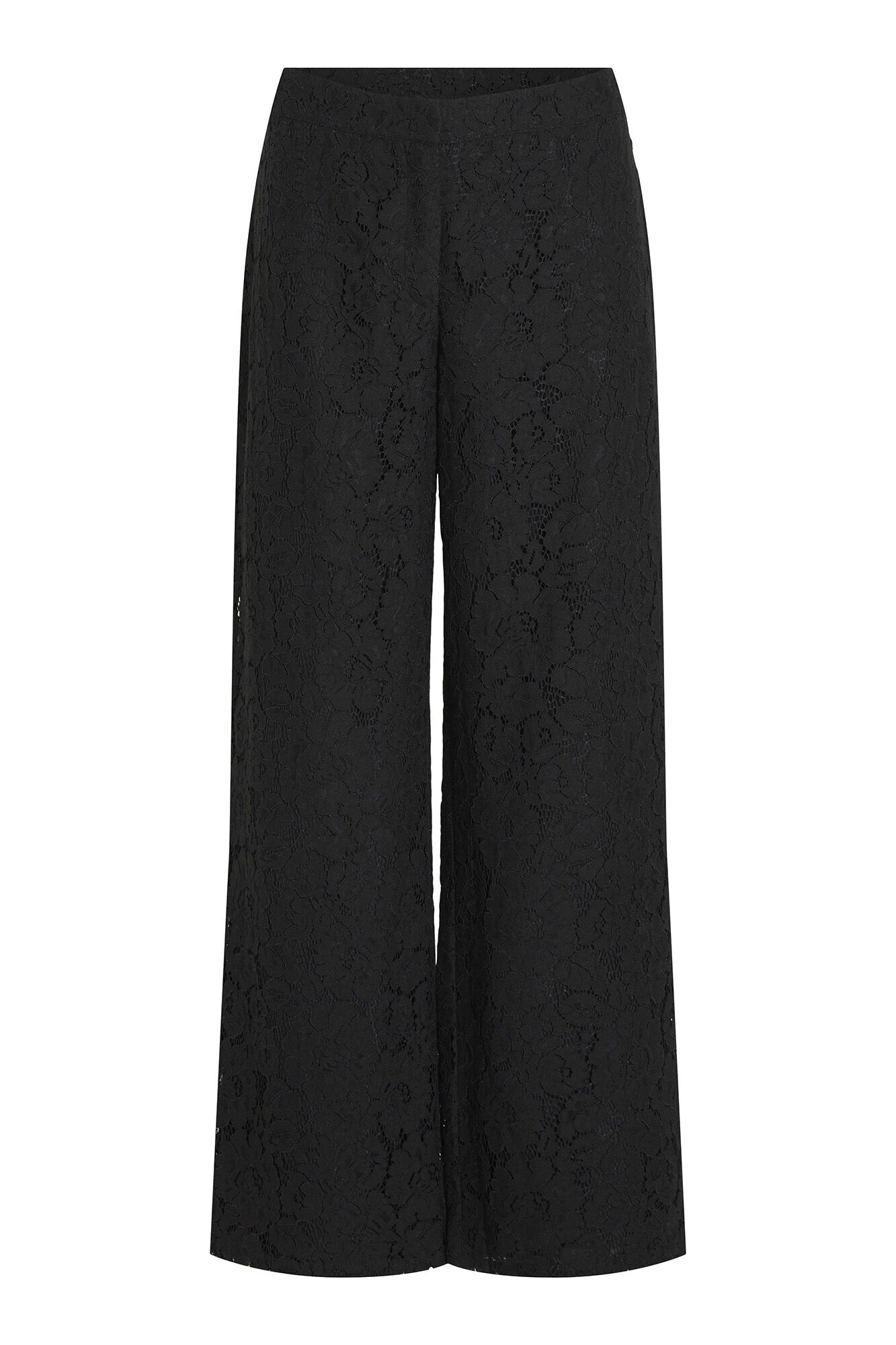 Black Halia Vila-print crepe slit-leg trousers | Borgo De Nor | MATCHES UK