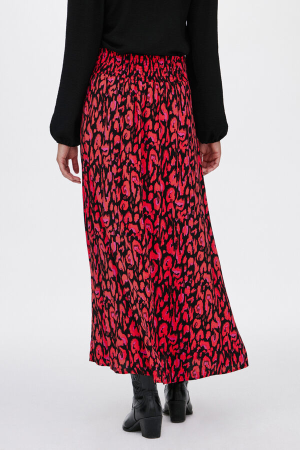 Vila Falda larga estampada Rojo