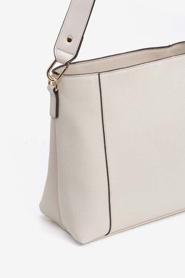 Vilanova Bolso de Hombro Efecto Piel Marfil