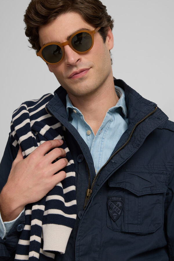 Silbon Military garment dye parka Navy