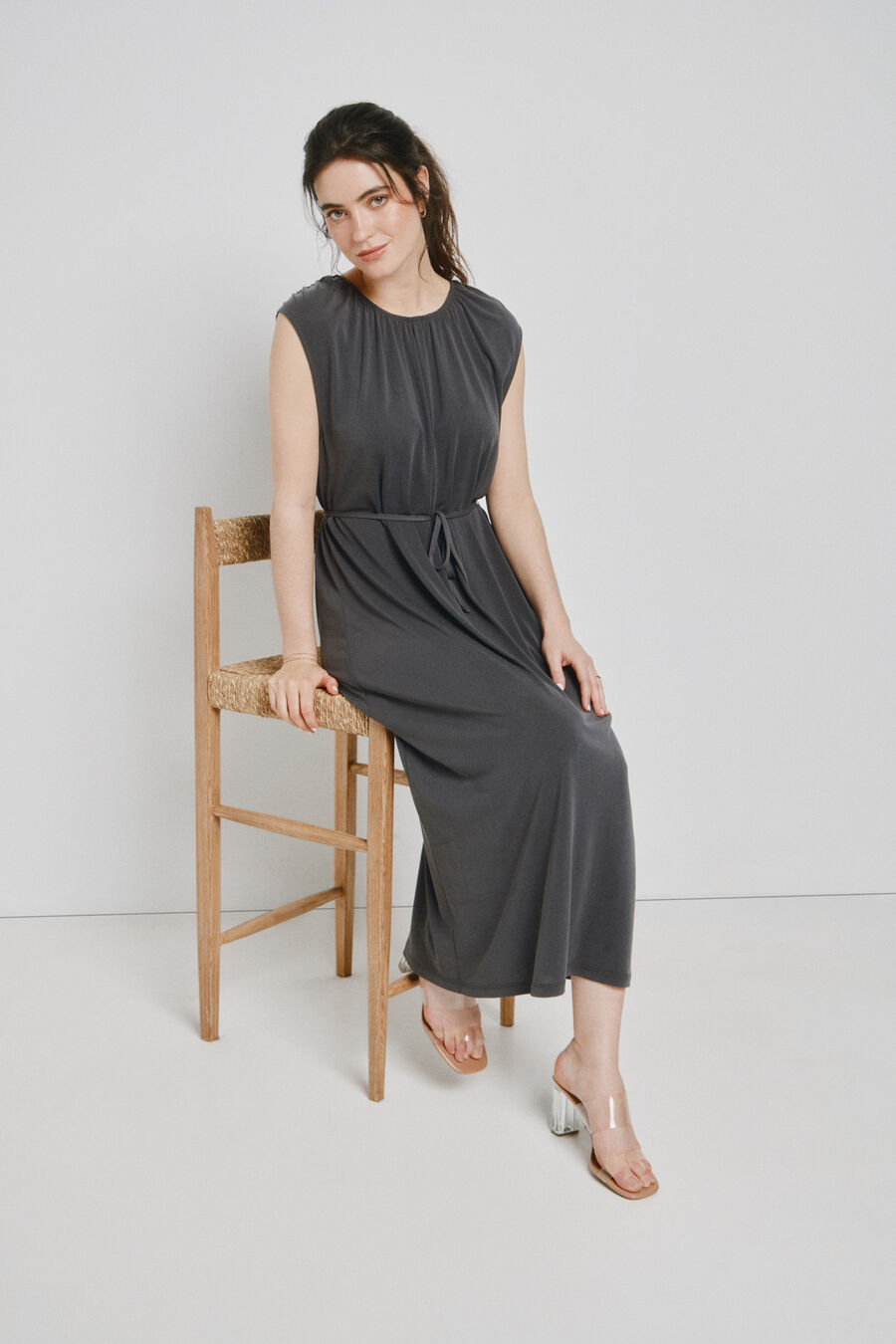 Vestido 7/8 sin mangas