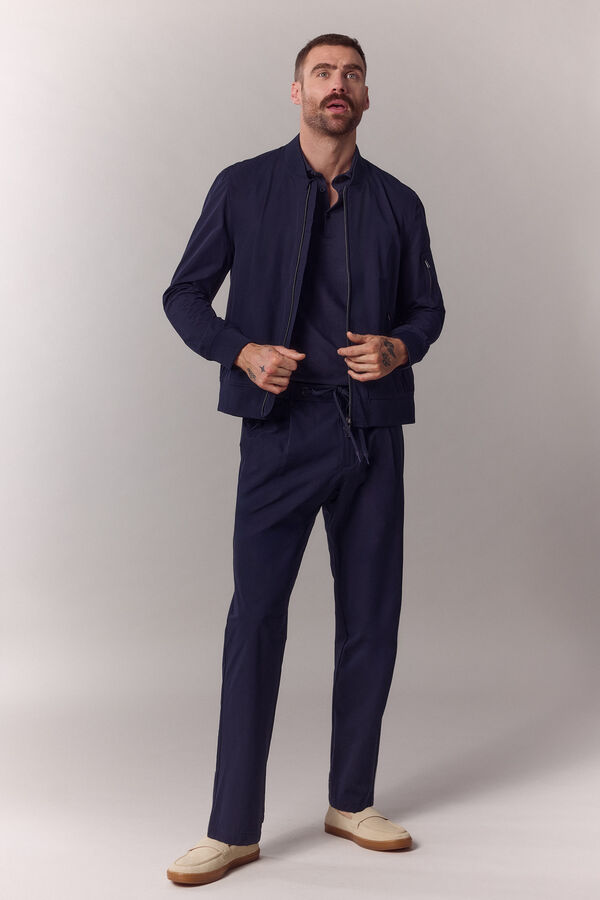 OOTO Cazadora bomber t&eacute;cnica Azul marino