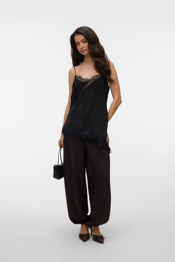 Pantalón satinado con puños