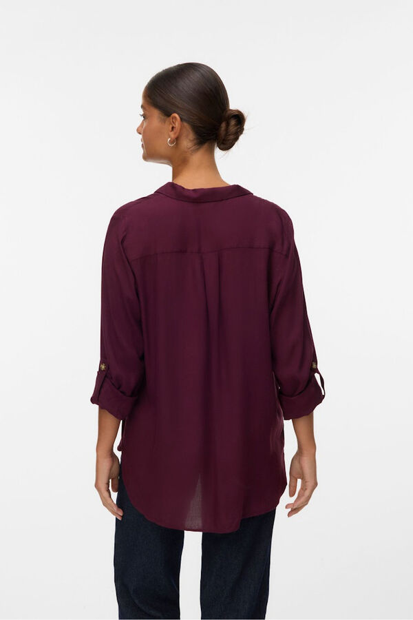 Vero Moda Curve Plus size 3/4 sleeve shirt Purple