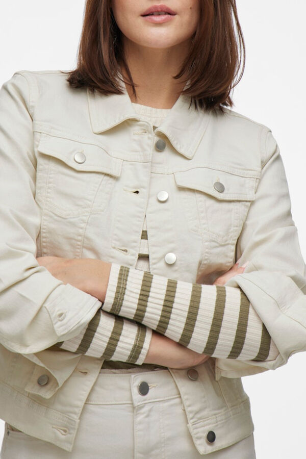 Vila Cazadora vaquera de algod&oacute;n Blanco