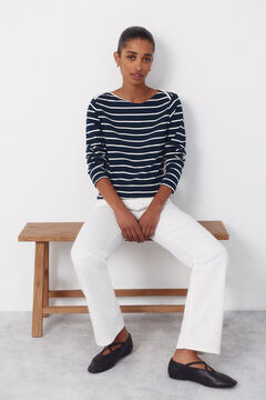 Cortefiel Camiseta cuello barco contraste