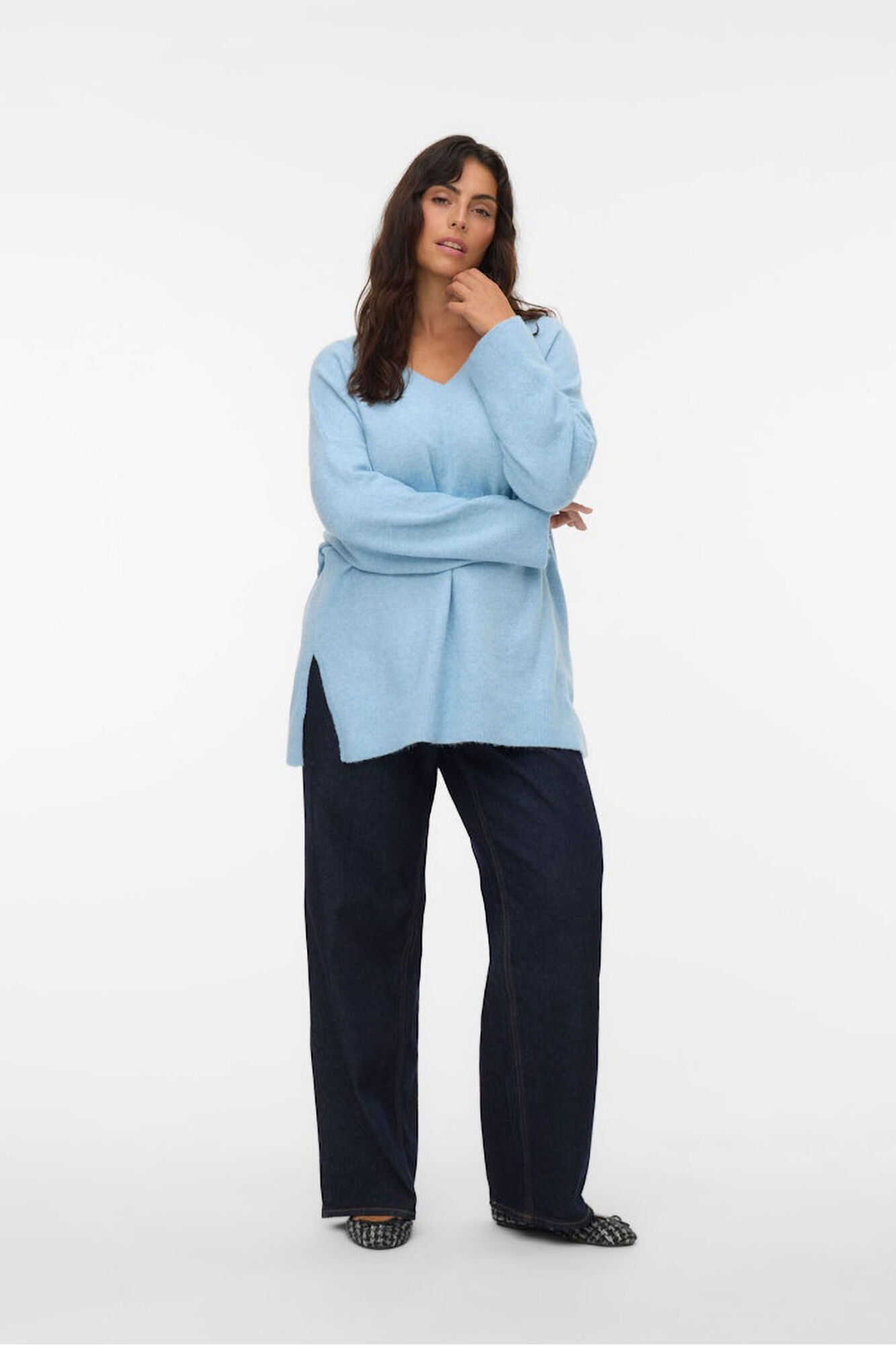 Vero Moda Curve Camisola com gola em V curvo