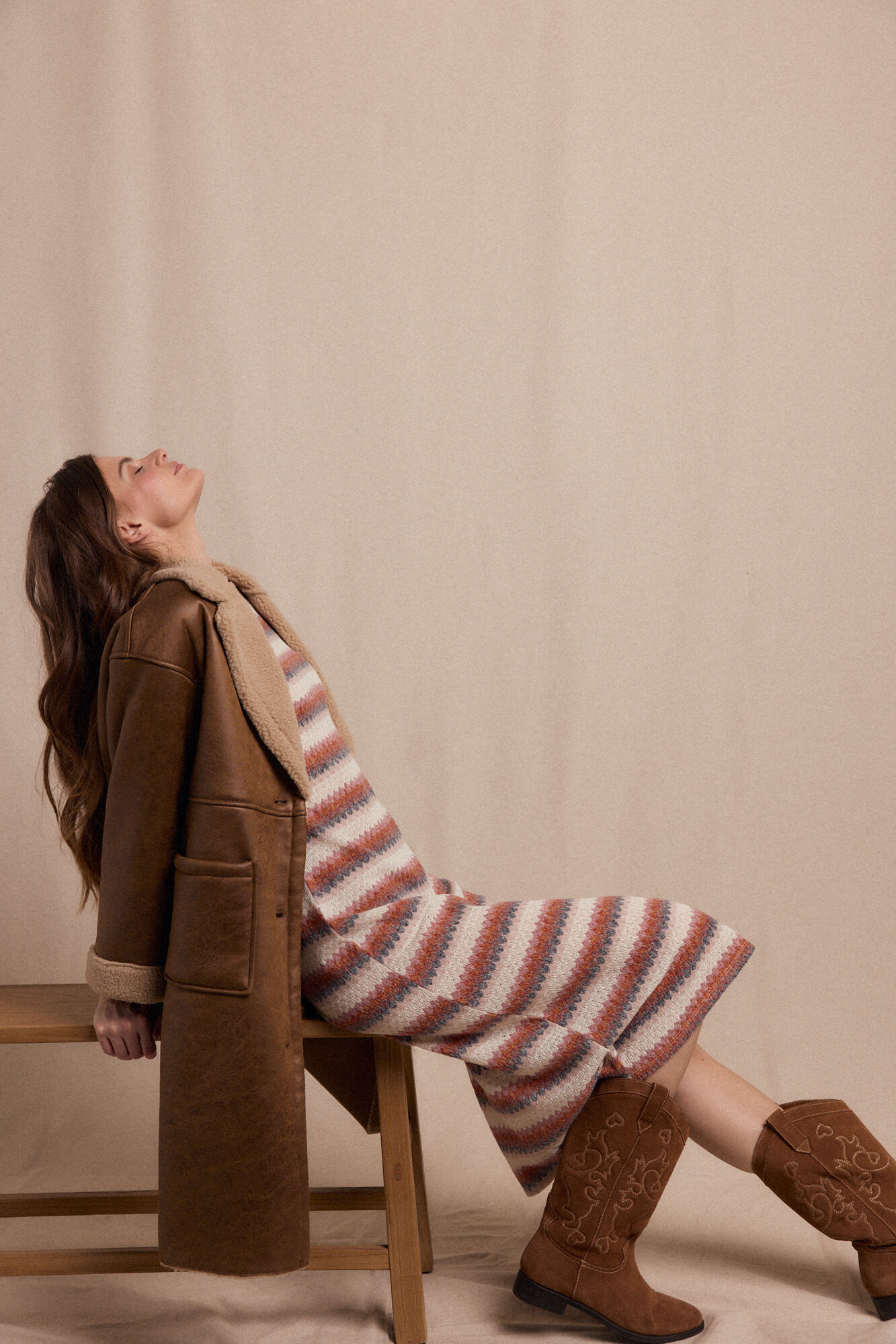 Slowlove Vestido estruturado multicolor