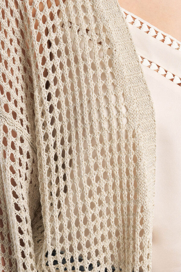 Molly Bracken C&aacute;rdigan de mujer de manga larga en punto calado Gris