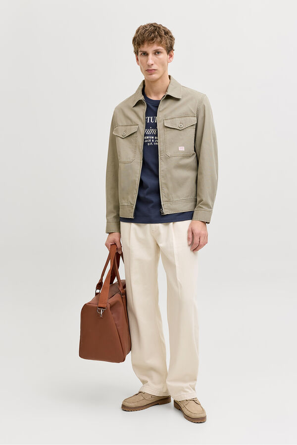 Jack & Jones Chaqueta corta de tejido plano Verde