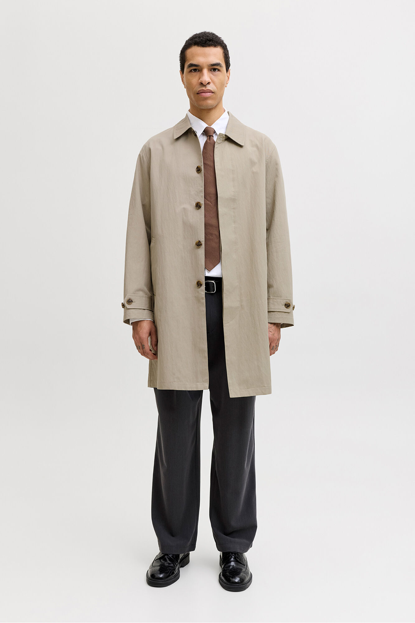 Jack & Jones Gabardina cl&aacute;ssica comprida