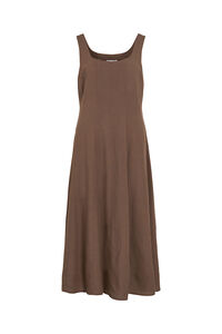 Vila Vestido midi con tirantes de lino