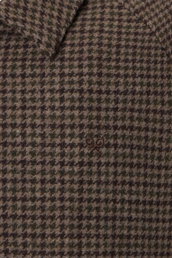 Silbon Cazadora pata de gallo Marr&oacute;n