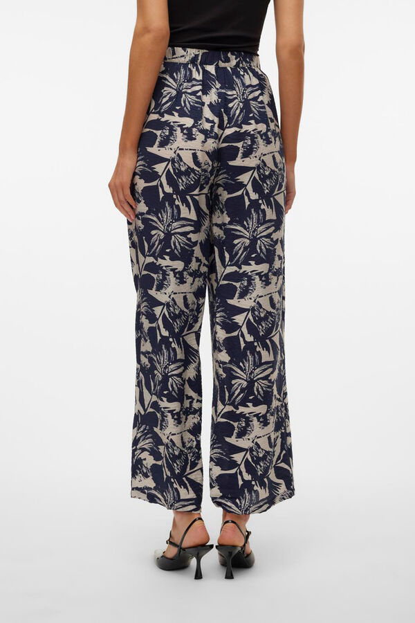 Vero Moda Pantal&oacute;n largo fluido Azul marino
