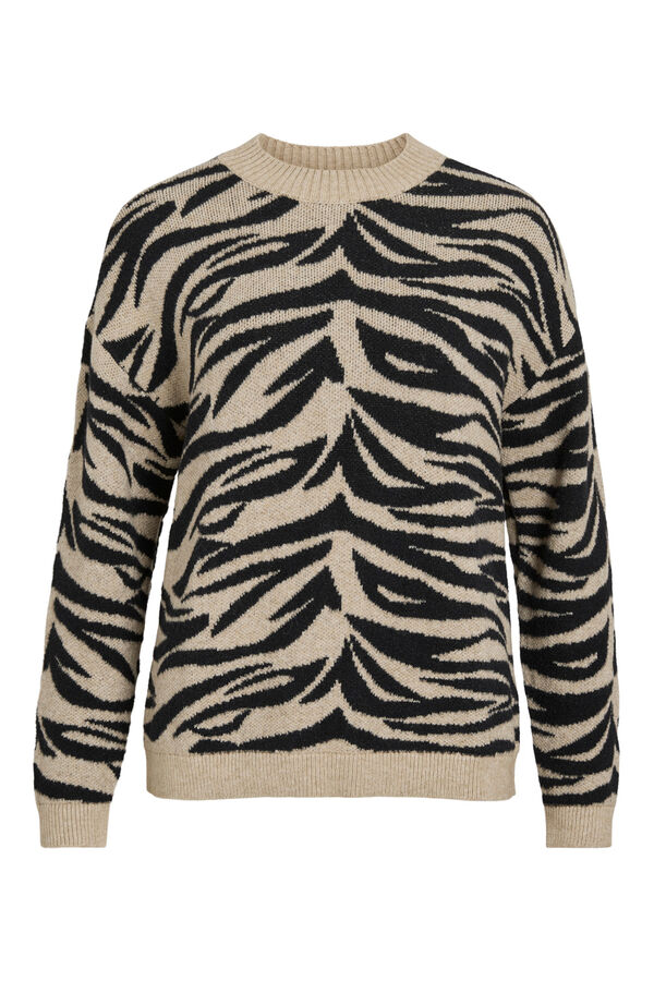 Vila Camisola de malha com viscose Tostado