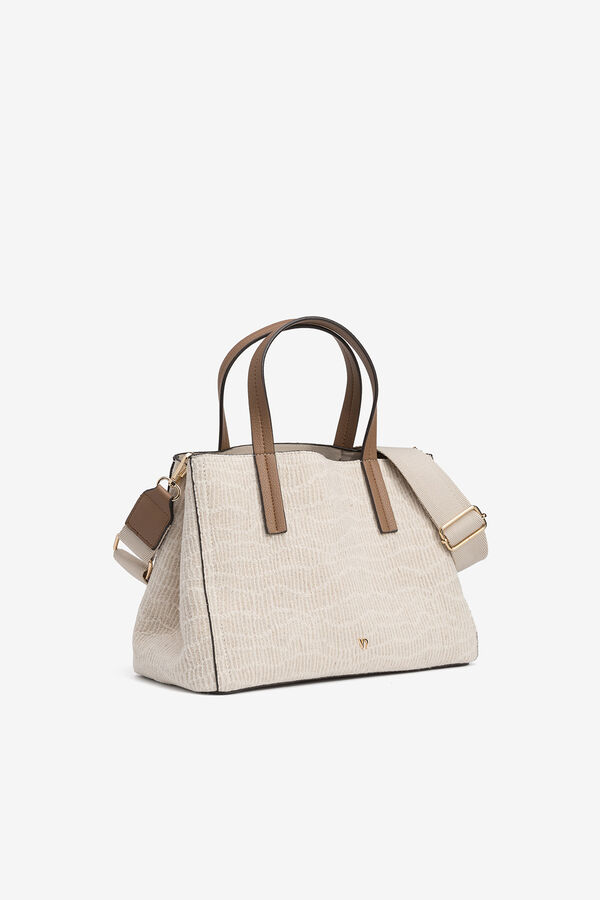 Vilanova Bolso city 3 compartimentos texturizado Marfil