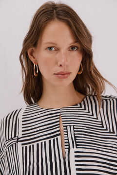 Cortefiel Vestido estampado midi