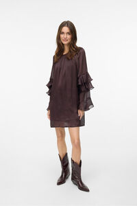 Vero Moda Vestido corto gasa manga volantes