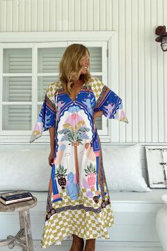 Jaase Vestido largo kaft&aacute;n