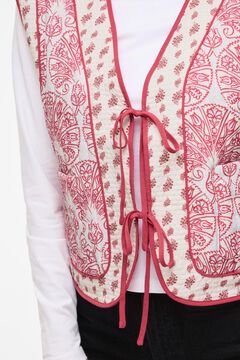 Vila Chaleco guateado estampado con lazos