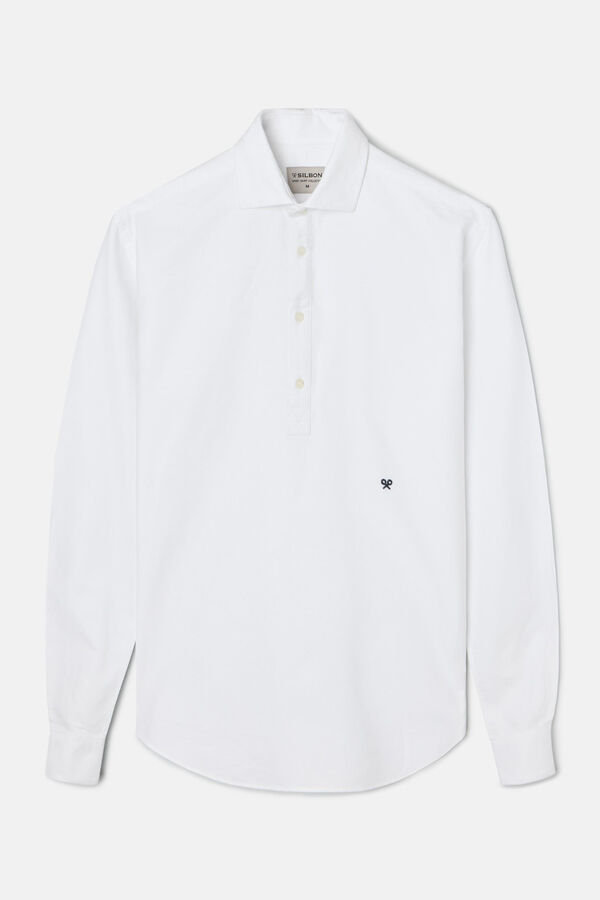Silbon Polera sport oxford Blanco