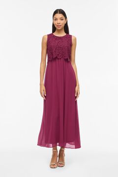 Vila Vestido largo con encaje de fiesta
