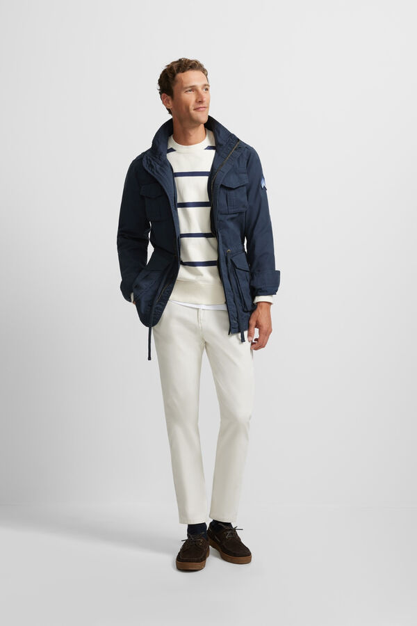 Silbon Chaqueta militar garment dye Azul marino