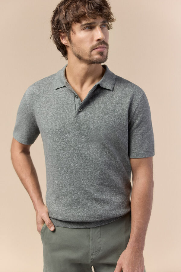OOTO Jersey polo manga corta torzal Kaki