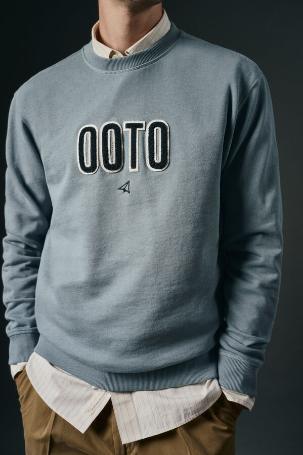 OOTO Sudadera logo bordado Azul