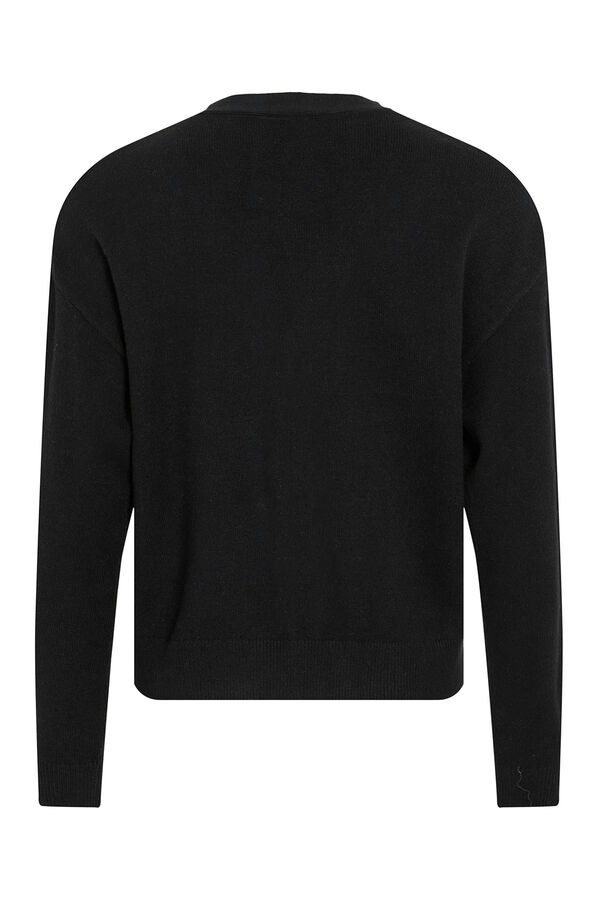 Vila Buttoned jersey-knit cardigan with viscose Black